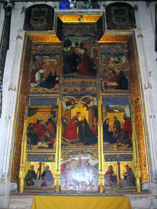 Juan de Borgoña (pintura). Retablo del Abrazo en la Puerta Dorada. Catedral de Toledo
