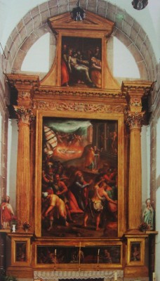 Francisco de Mora (arquitectura) y Juan Gómez (pintura). Retablo de San Bernabé. El Escorial (Madrid)