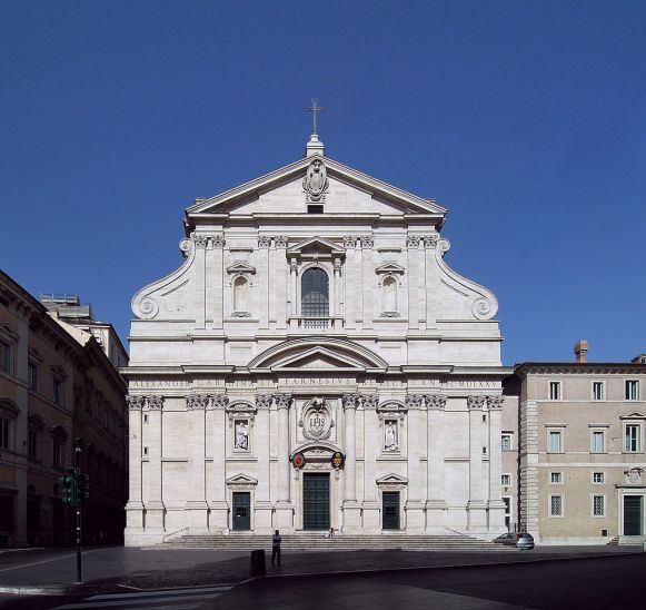 Giacomo della Porta. Fachada de la iglesia del Gesù. Roma. Foto: Wikipedia