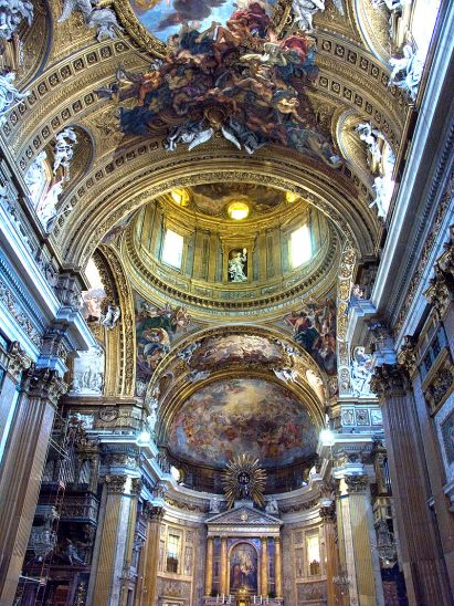 Iglesia del Gesù. Vista interior. Roma. Foto: Wikipedia