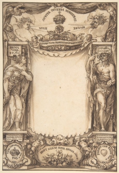 Diseño de la portada para las Exequias de Felipe IV. Met. Mus. Nueva York.