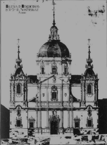 Iglesia de Montserrat según reconstrucción hipotética de Gato Soldevilla