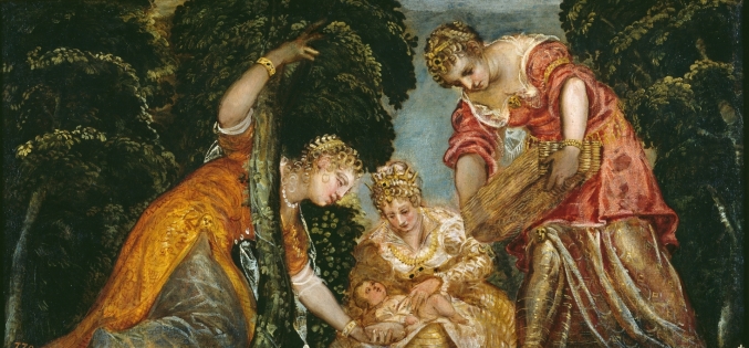 Tintoretto. Moisés rescatado de las aguas. foto: Museo del Prado.